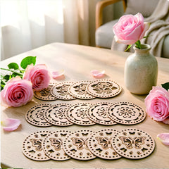 round wooden weaving boards for indian festival crafts