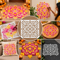 reusable diwali painting stencil