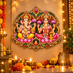 Lakshmi Ganesh wall hanging for entrance