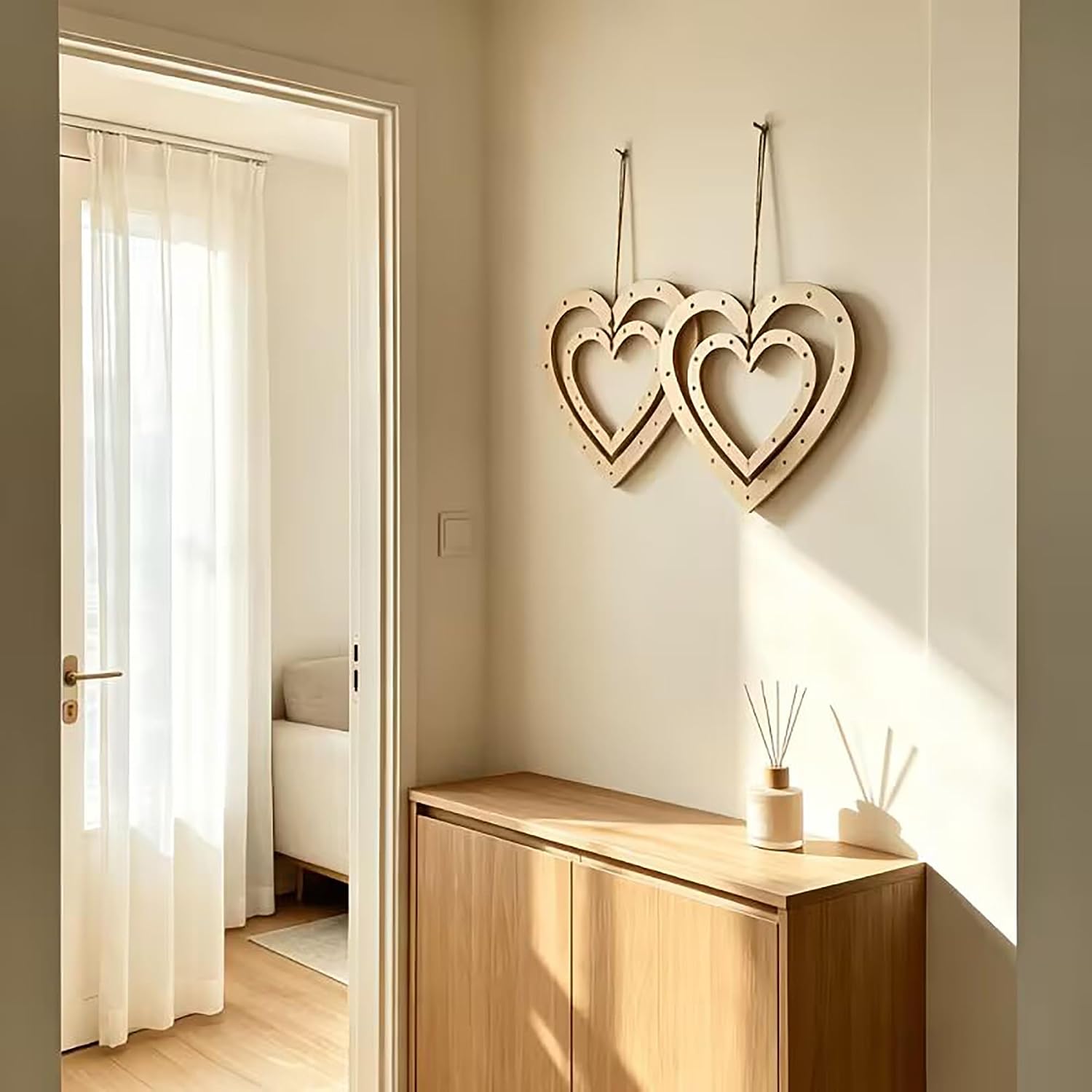 wooden heart craft base for acrylic painting