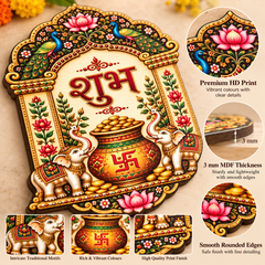 Diwali door decoration with Shubh Labh design