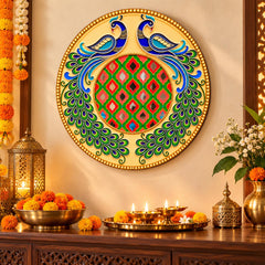 Decorative Peacock Wall Hanging for Hallway and Entrance