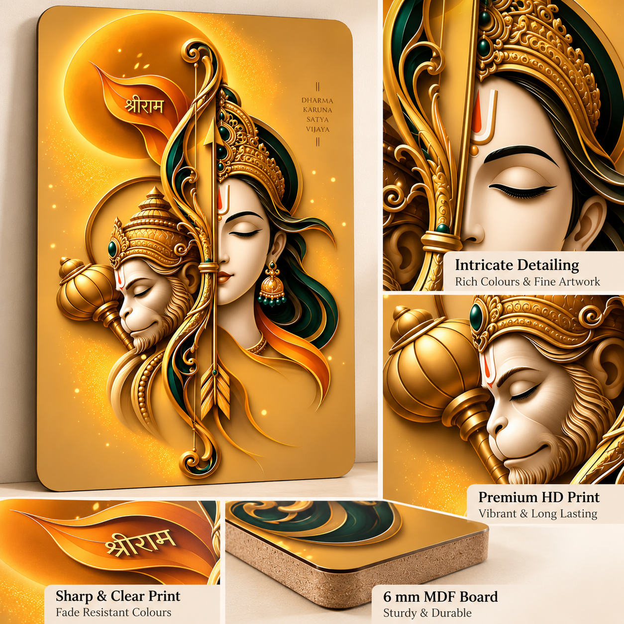 Hindu mythology wall art for living room decoration