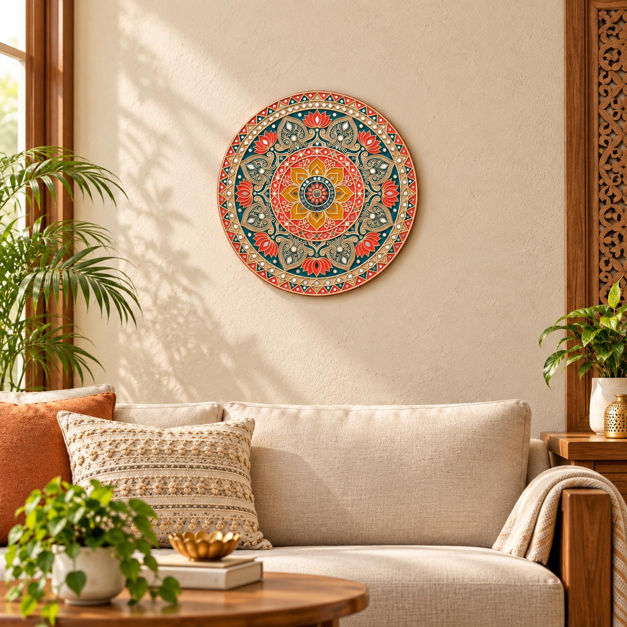 spiritual lotus wall art for meditation room