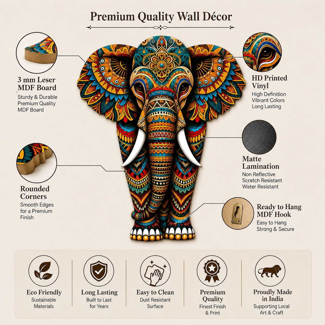 elephant wall decor for living room
