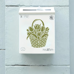 Flower Basket Painting Stencils, Reusable PET Drawing Templates for Wall Art, Furniture, Canvas, Crafts and DIY Decoration