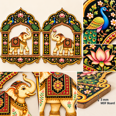 3mm MDF elephant wall decor for home interiors
