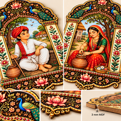 Lotus floral jharokha wall art for home decoration
