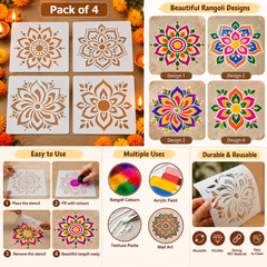 diwali floor rangoli template