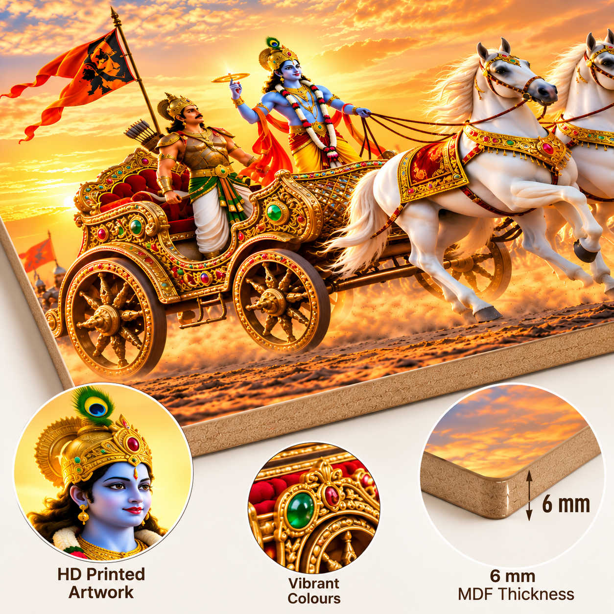 Bhagavad Gita Krishna Arjun painting