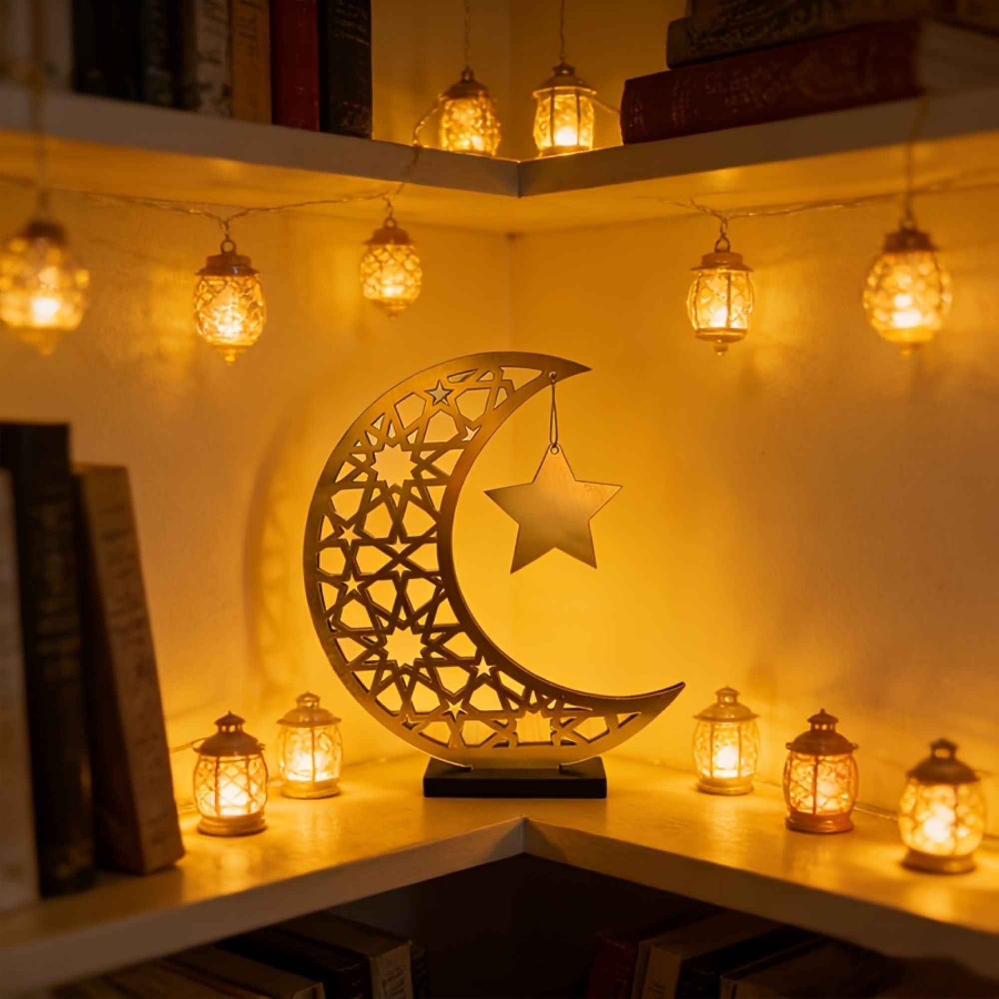 Ramadan Eid Islamic moon star table decor