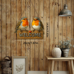 bird welcome wall hanging for home entrance