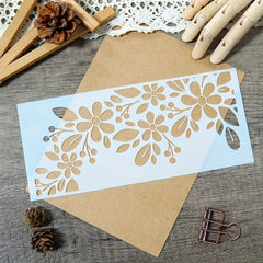 floral stencil for card making and scrapbooking