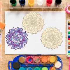 paintable wooden mandala blanks for creative wall decoration