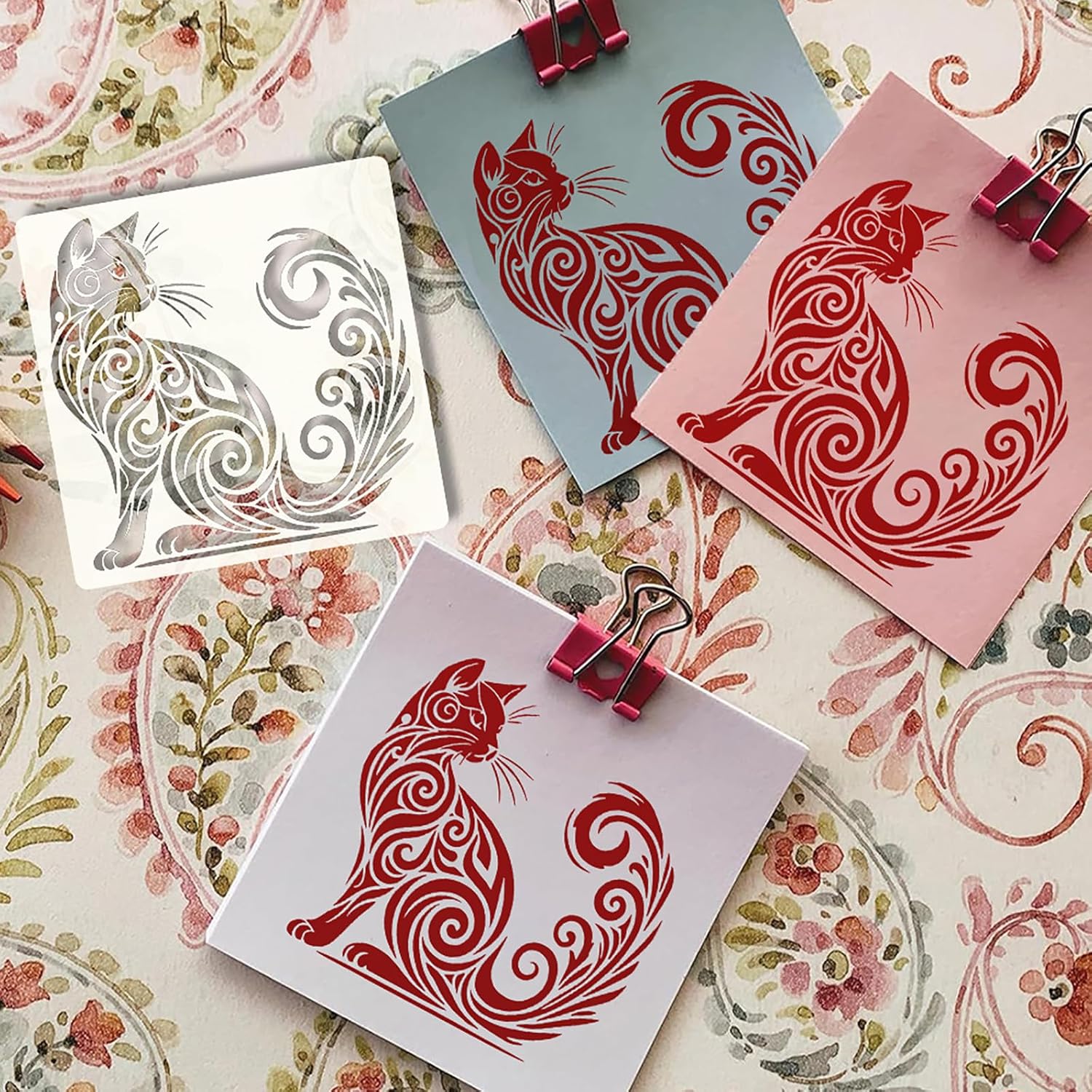 plastic stencil for wall and fabric painting