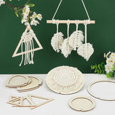 American Elm 12-Piece Macrame Ring MDF Cutting Guides for Perfect Wall Hangings & Crafts - 6 Dual-Layer Sets