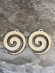 Cliths 8 Pcs Wood Earring Blanks MDF Laser Cut Shapes for DIY Jewelry Making
