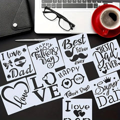 paintable dad theme stencil kit