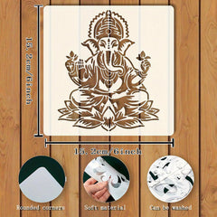 6x6 inch pet plastic ganesha stencil