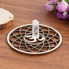 laser-cut sacred geometry om cutout for zen home décor