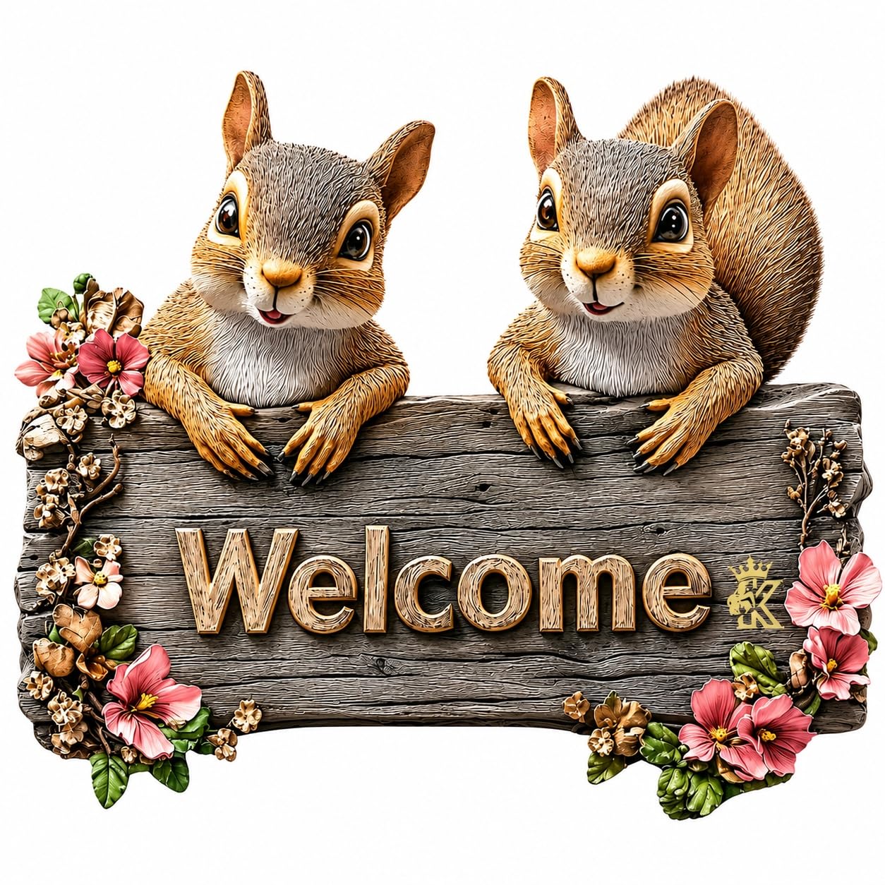 animal themed welcome plaque for entryway