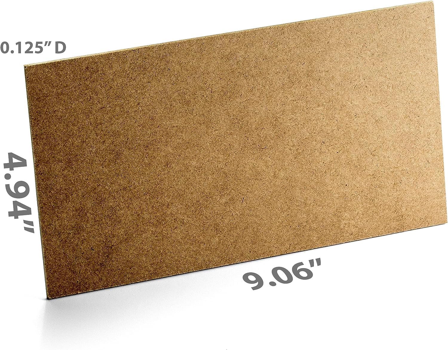 Cork board with dimensions labeled on a white background