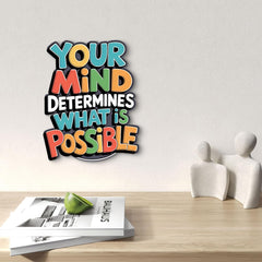 "American Elm Inspirational Wall Sign 'Your Mind Determines What Is Possible' Pine MDF Home & Office Decor