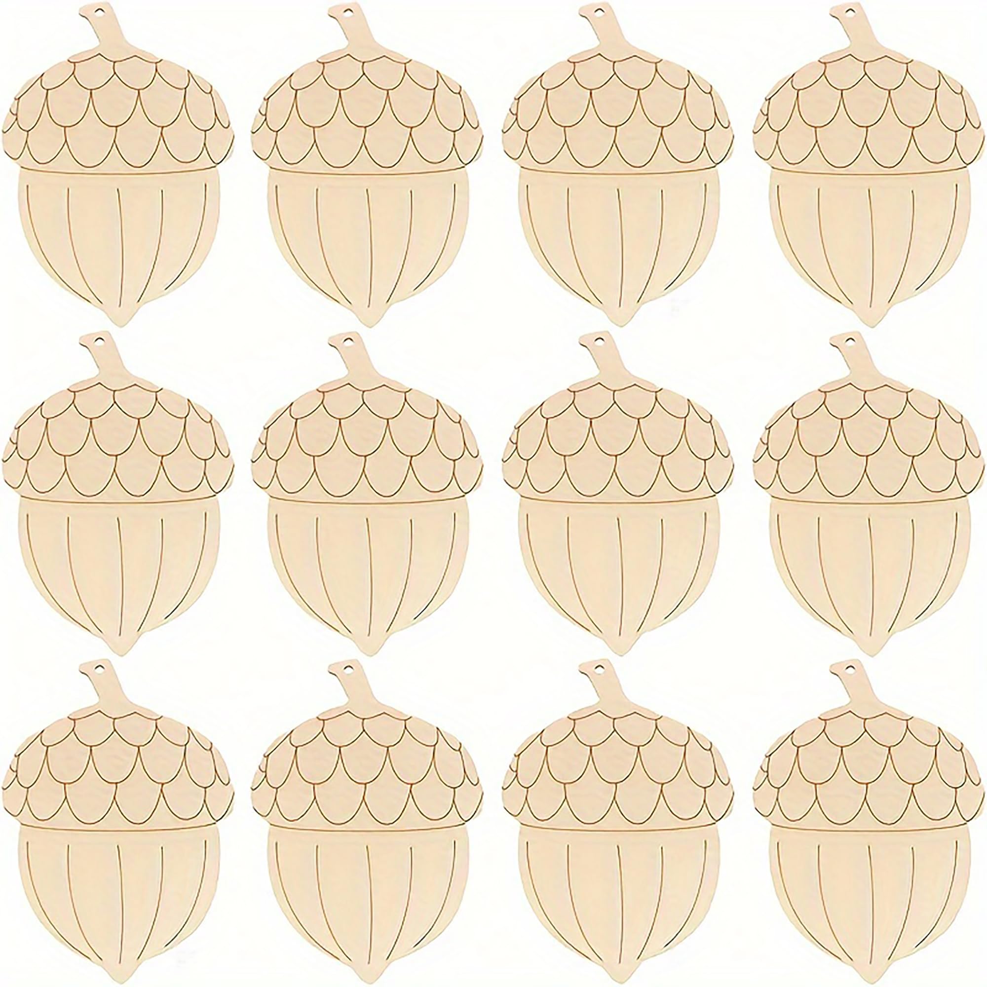 wooden pine cone craft cutouts rustic mdf christmas decorations halloween diy wooden ornaments