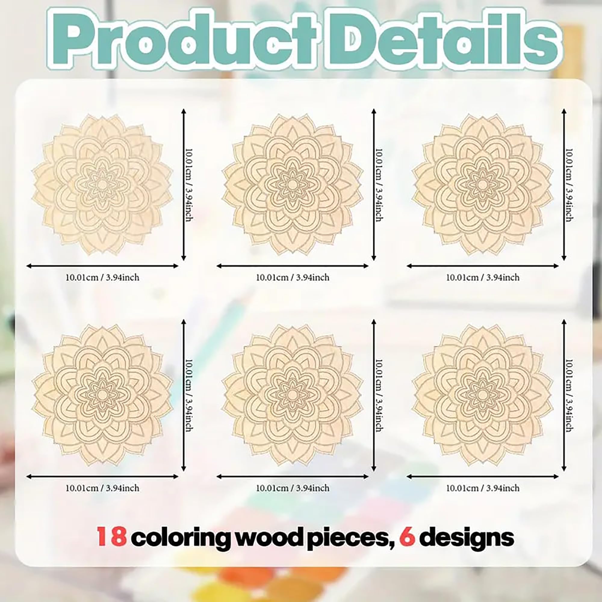 unfinished wooden mandala cutouts for diy craft projects