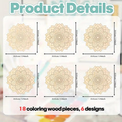 unfinished wooden mandala cutouts for diy craft projects