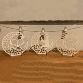 Cliths Set of 3 Wooden Crescent Stands Kaaba Quran & Prayer Table Decor Ramadan Eid Mubarak Islamic Centerpieces