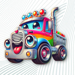 fun 3d toy truck wall decoration for kids' playroom design
