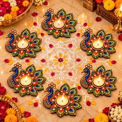 colorful diya holder for living room decoration