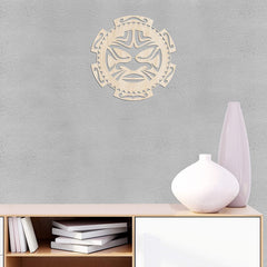 American Elm Tribal Wooden Wall Art Abstract Cultural Design in Birch Plywood, Rustic Decor for Living Room & Office