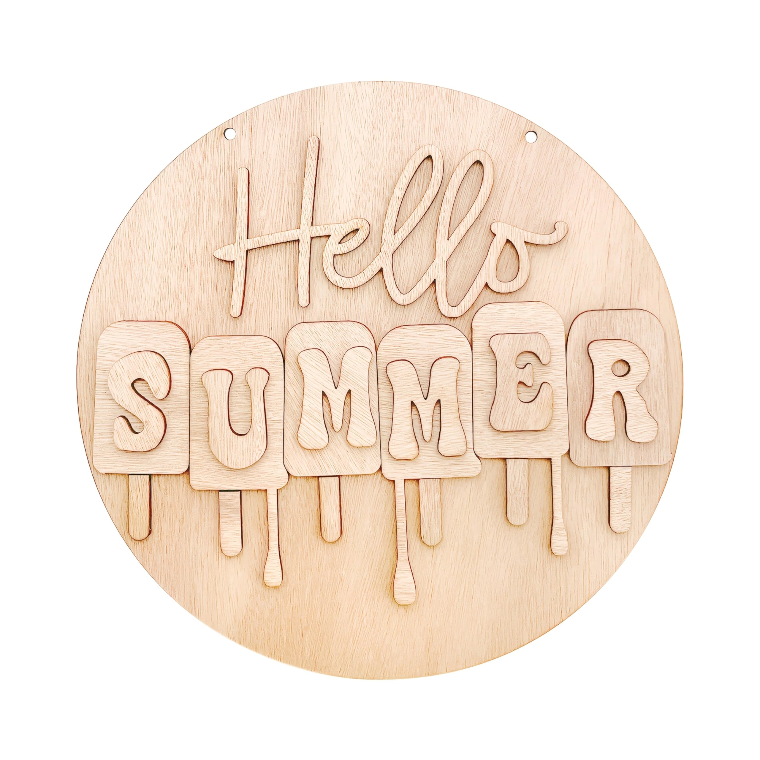 unfinished summer door sign
