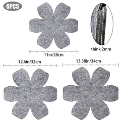 Cliths 6 Pcs Pot Protectors 3 Size Set for Stacking Cookware Anti-Slip Felt Dividers Protects Ceramic & Glass Pans Gray