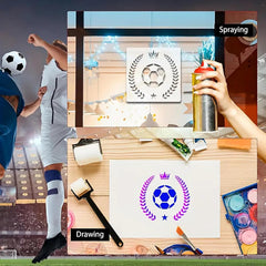 soccer star stencil designs