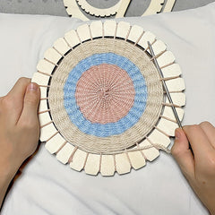 Cliths 4 Pcs Round Knitting Set Craft Circles DIY Crochet Yarn Organizer Knitter Gift DIY Crochet Base