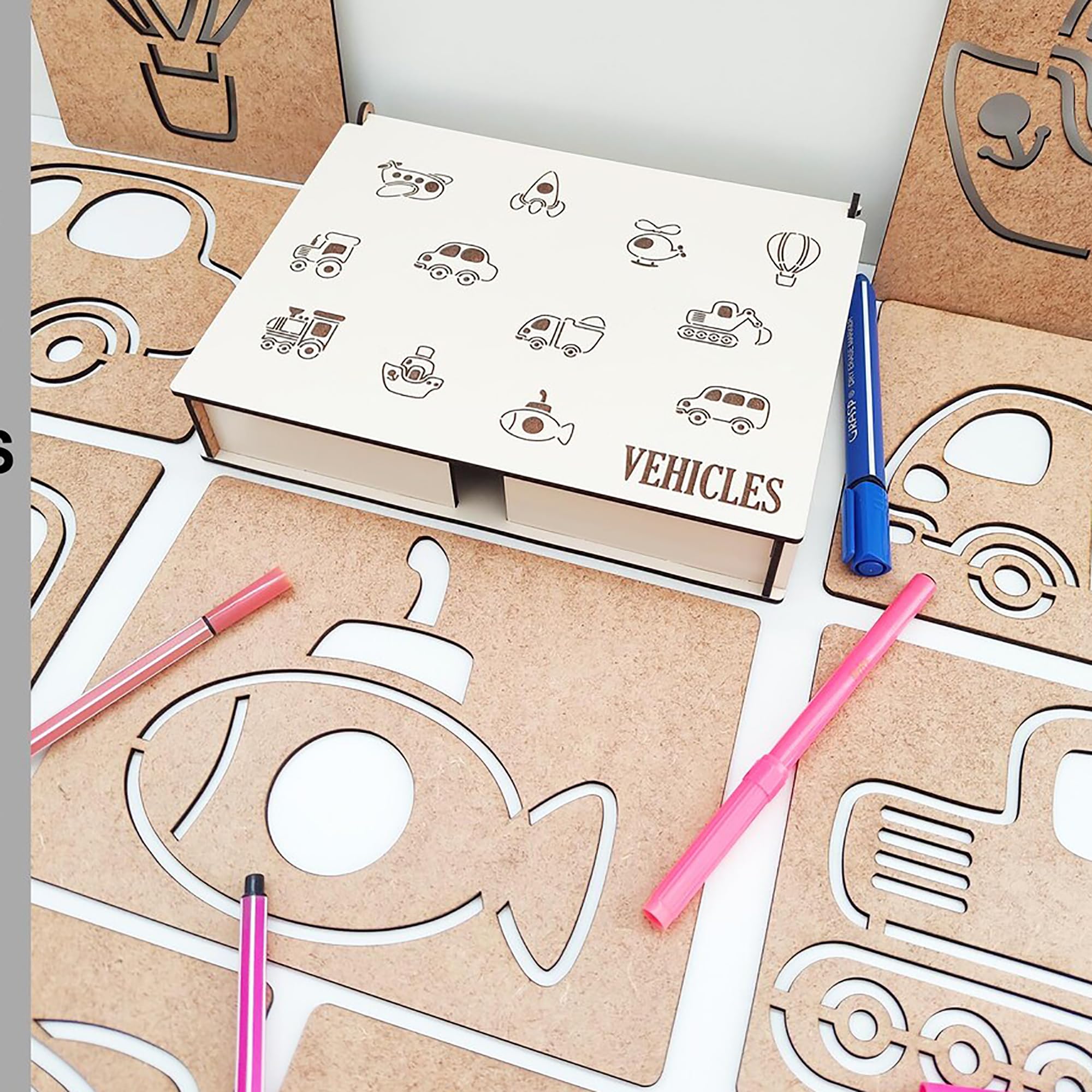 wooden vehicle toys for toddlers