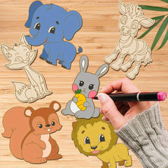 paintable wooden wildlife shapes