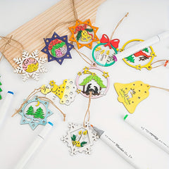 wooden star hanging ornament kit