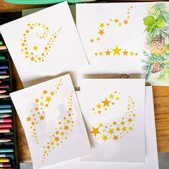 galaxy-themed craft stencil