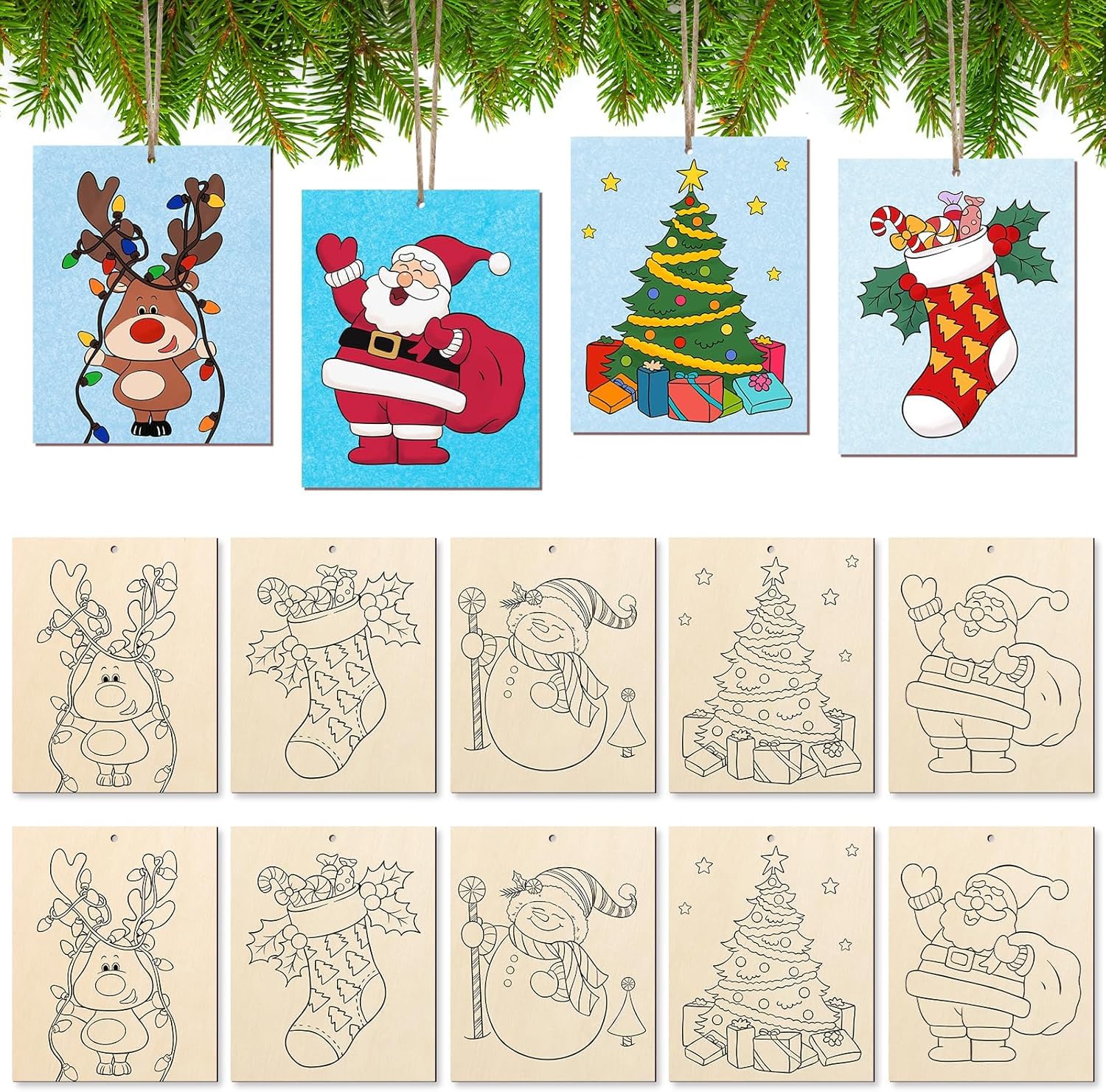 large christmas wooden cutouts for crafts