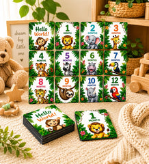 baby monthly growth milestone cards