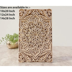 American Elm 6 Layer 3D Mandala Wall Art Square Multilayer MDF Home Decor Spiritual Gift Wall Hanging