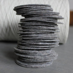 Cliths Grey Felt Circles Round Non Woven Fabric Cutouts for DIY Crafts, Wax Melts, Diffuser Pads