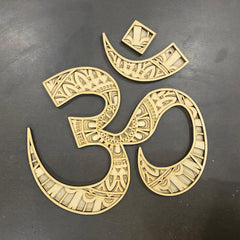 Cliths 3D Om Mandala Wall Hanging Spiritual Home Decor Wooden MDF Art Pooja Space Wall Decor