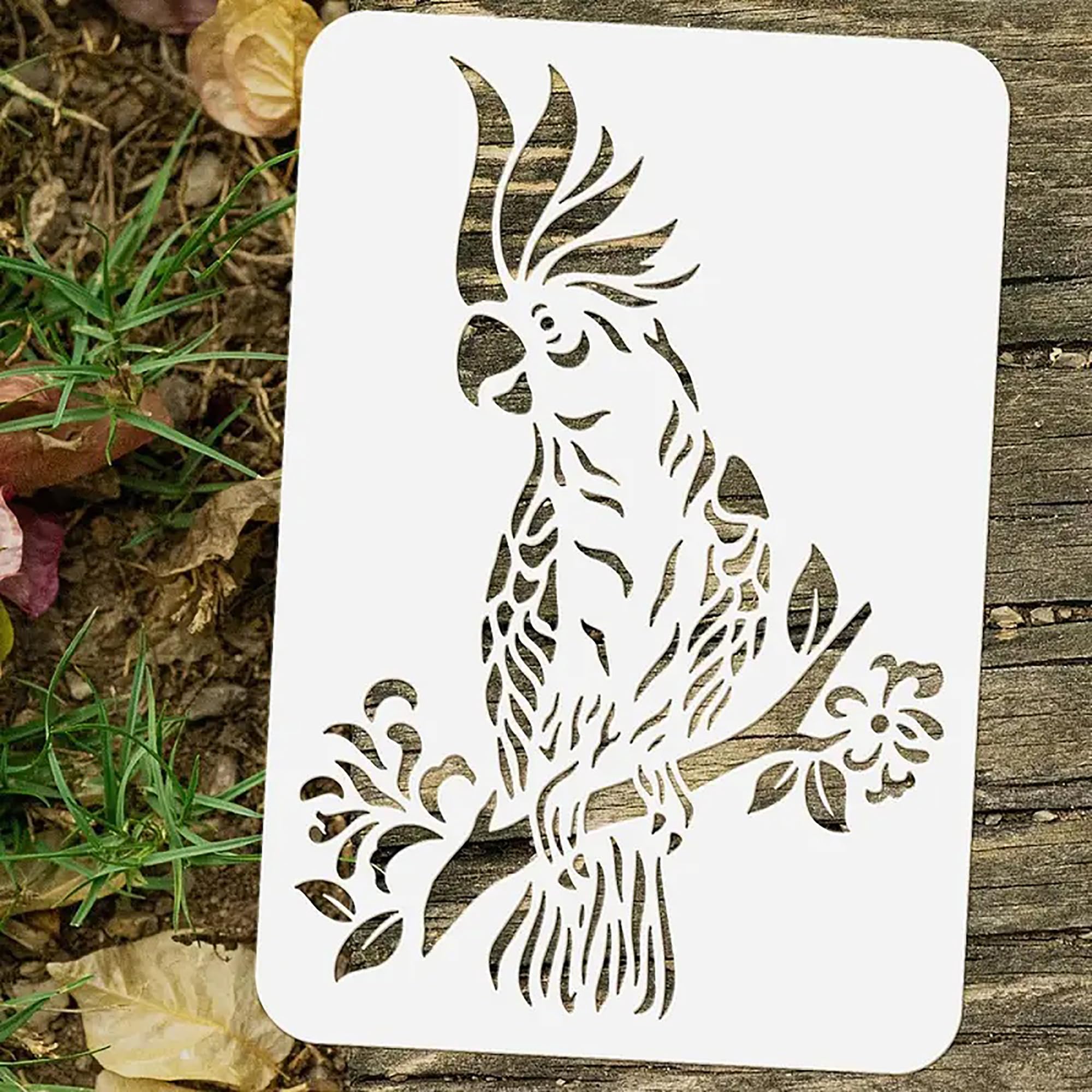intricate bird template for crafts