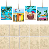 large summer beach wooden craft shapes