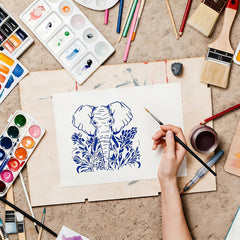 elephant stencil for rangoli diy projects